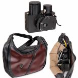 Russian Handbag Spy CameraDard-red leather case with built-in special camera for 35mm film,