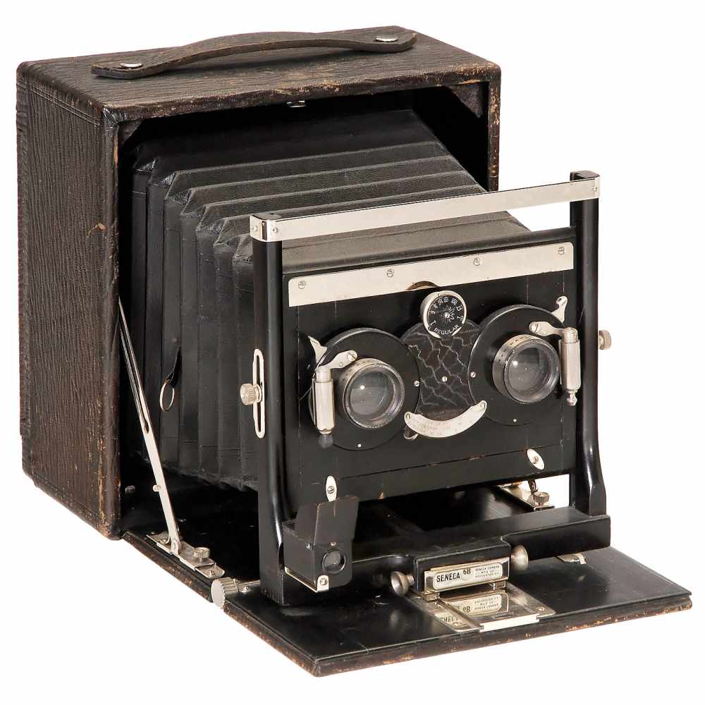 Seneca 6B Stereo Camera, c. 1906Seneca Camera Co., USA. Stereo camera for plates of 5 x 7 in.,
