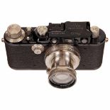 Leica III (F) with Summar 2/5 cm, 1933Leitz, Wetzlar. No. 116216, black/nickel, Summar 2/5 cm, no.