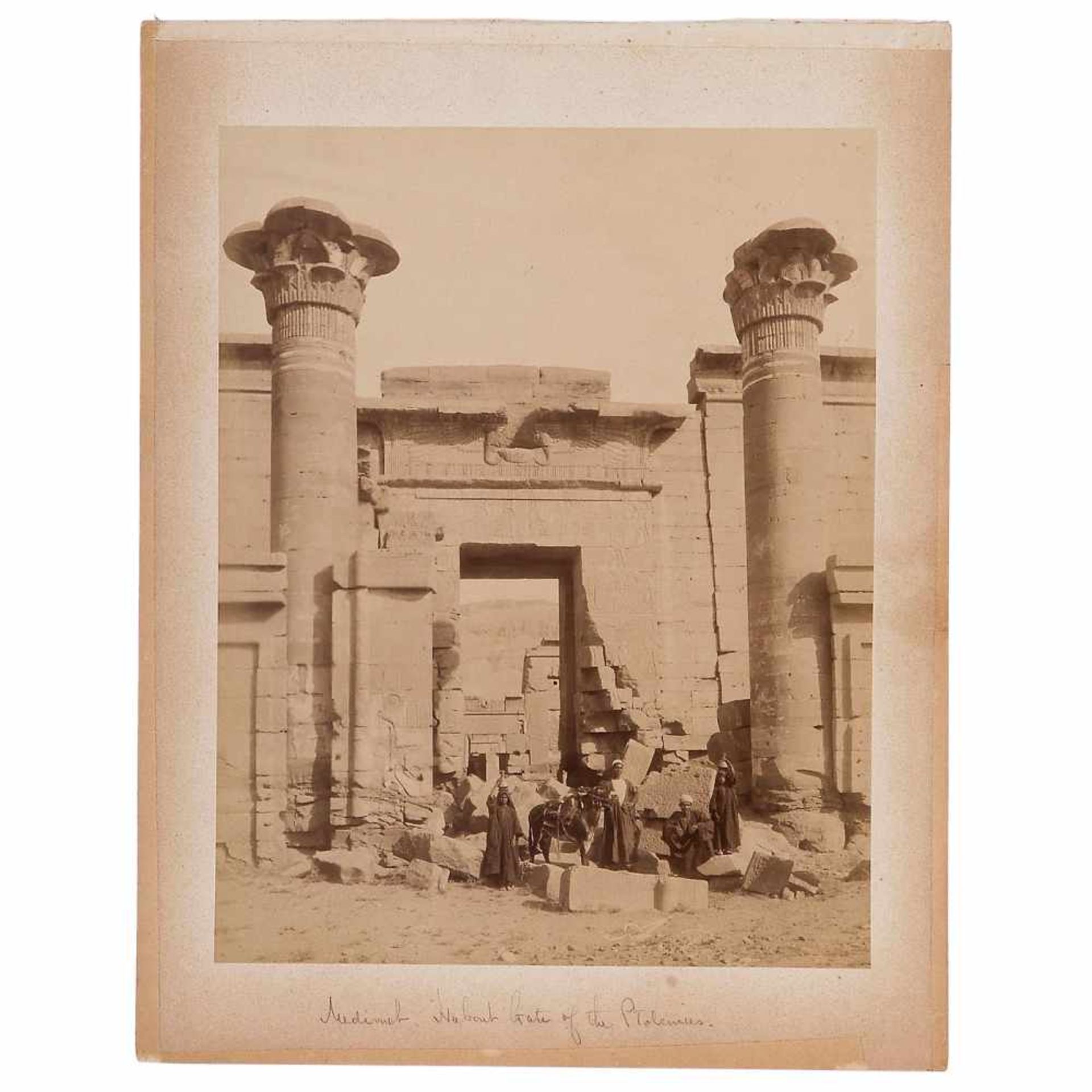 Felice A. Beato (1832–1909)"Harbor Gate of the Ptolemies" (sic!), c. 1870–80, 2 albumen photographs, - Bild 3 aus 3