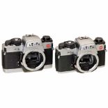 Leica R6.2 and R7Leica Camera GmbH, Germany. 1) Leica R6.2, no. 1997795, chrome, body cap. Near-