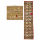 2 Engravings on Palm Leaves1–2) India. Size 13 ¼ x 11 ¾ in. and 31 ½ x 7 in. With rotating