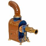 Magic Lantern by Plank (Luxury Version), c. 1900Ernst Plank, Nuremberg. Tin housing, brown lacquer