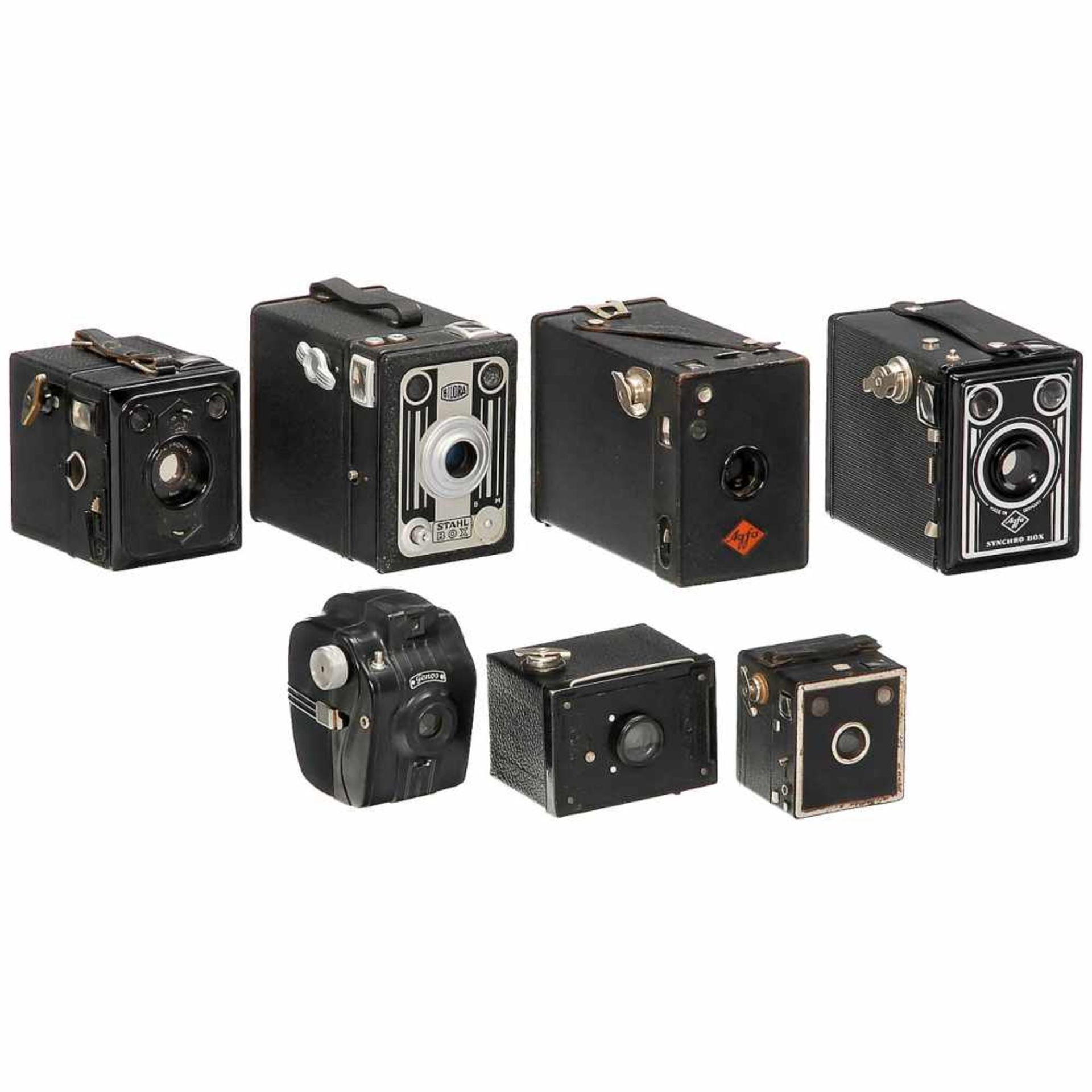 Large Lot of Box Cameras5 x Zeiss Ikon "Box-Tengor" (various), 4 Agfa box cameras (various, - Bild 4 aus 4