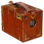 Tropical Magazine Camera from England, c. 1890Presumably Adams or Ensign, England. Gravity plate-