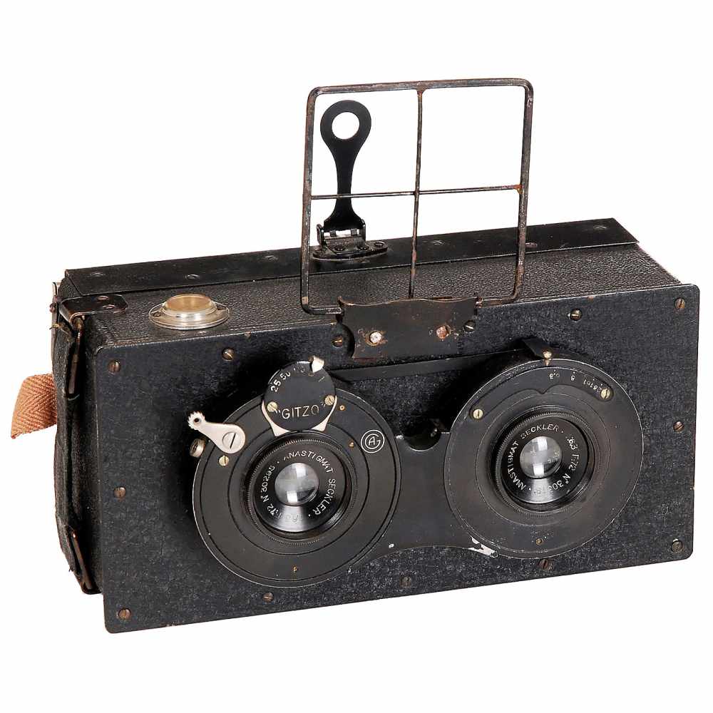 Gitzo Podor 6 x 13, c. 1927Arsène Gitzhoven, Paris. Stereo camera for plates of 6 x 13 cm, lenses: