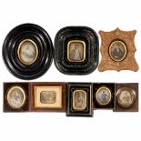 8 Daguerreotypes, c. 1845–55Predominantly from France. 1/6 and ¼ plates. Individual portraits of men