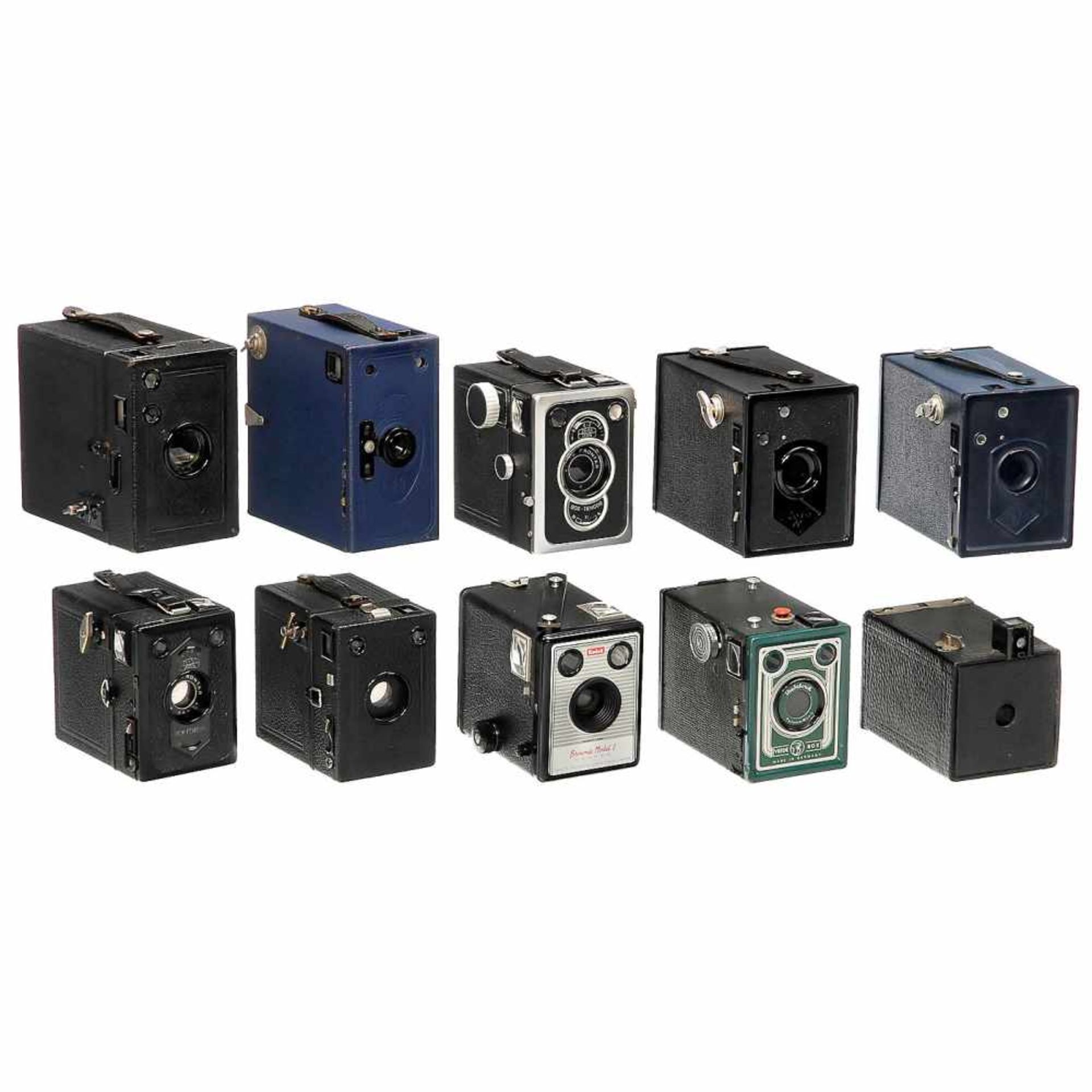 Large Lot of Box Cameras5 x Zeiss Ikon "Box-Tengor" (various), 4 Agfa box cameras (various, - Bild 3 aus 4