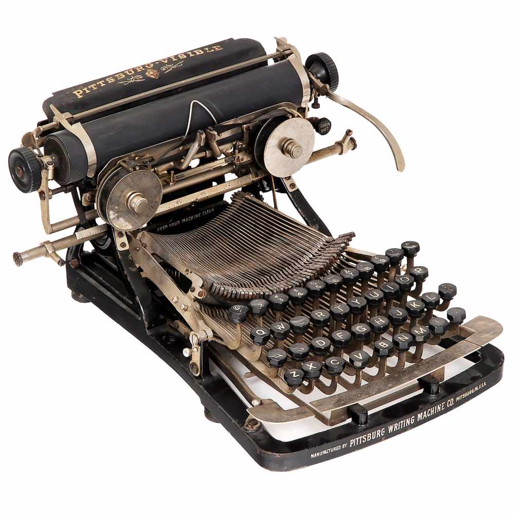 Pittsburg Visible No. 10 Typewriter, 1898Manufactured by Pittsburg Writing Machine Company. A