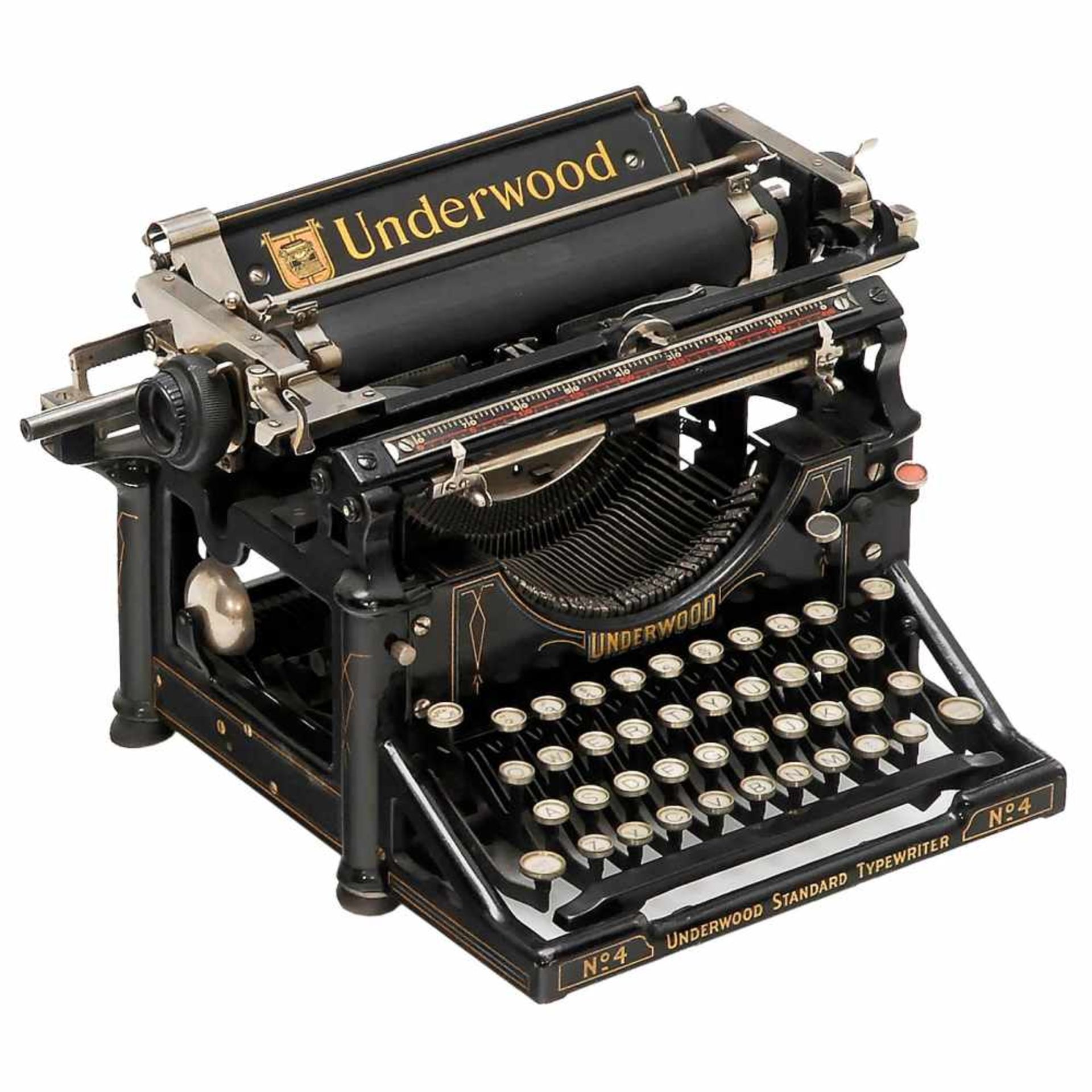 3 American Typewriters1) Made by Fox Typewriter Company of Grand Rapids, Michigan. Fox No. 3, c. - Bild 3 aus 3