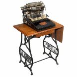 The Caligraph No. 2 with Matching Table, c. 1882Serial no. 877, early American upstroke machine with