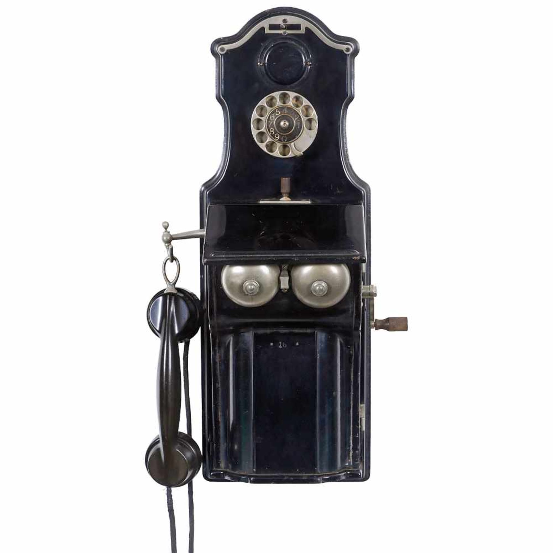 Ericsson Wall Telephone, c. 1935L.M. Ericsson, Sweden. Metal case, crank-driven induction coil,