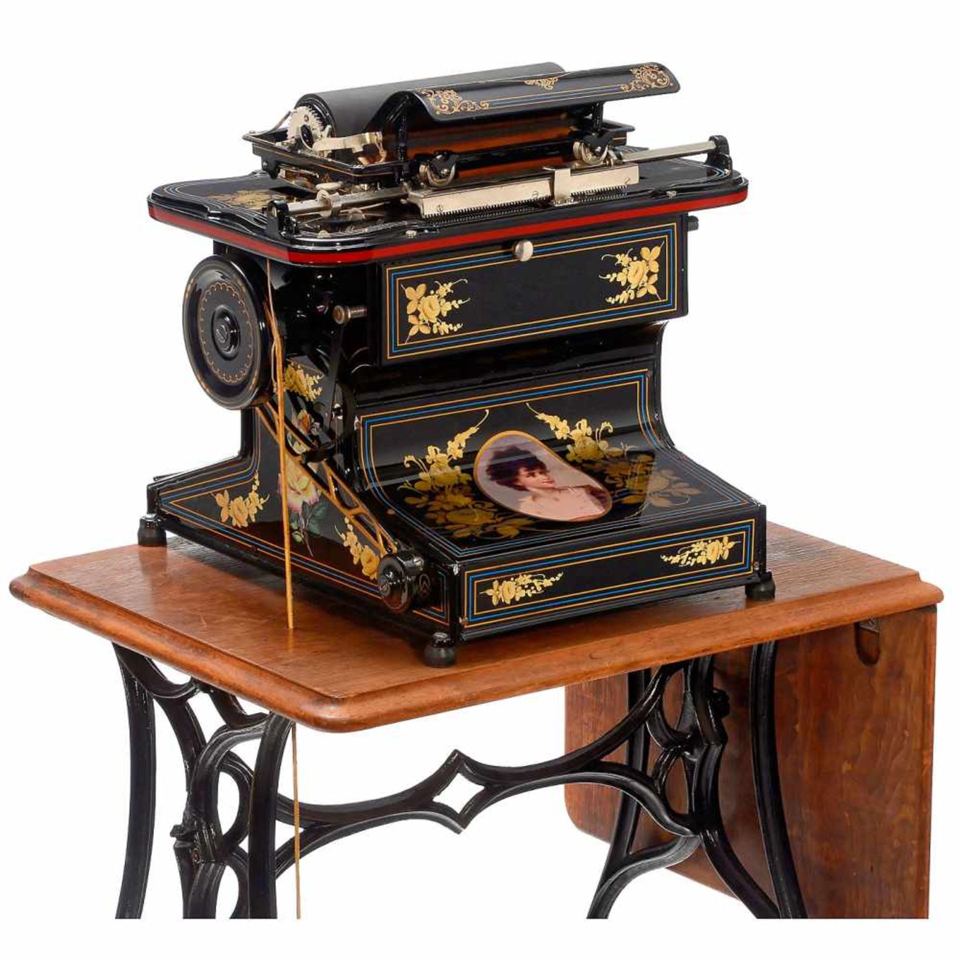 Sholes & Glidden Typewriter, 1873The 1st successful typewriter in the world and a tremendous - Bild 4 aus 5