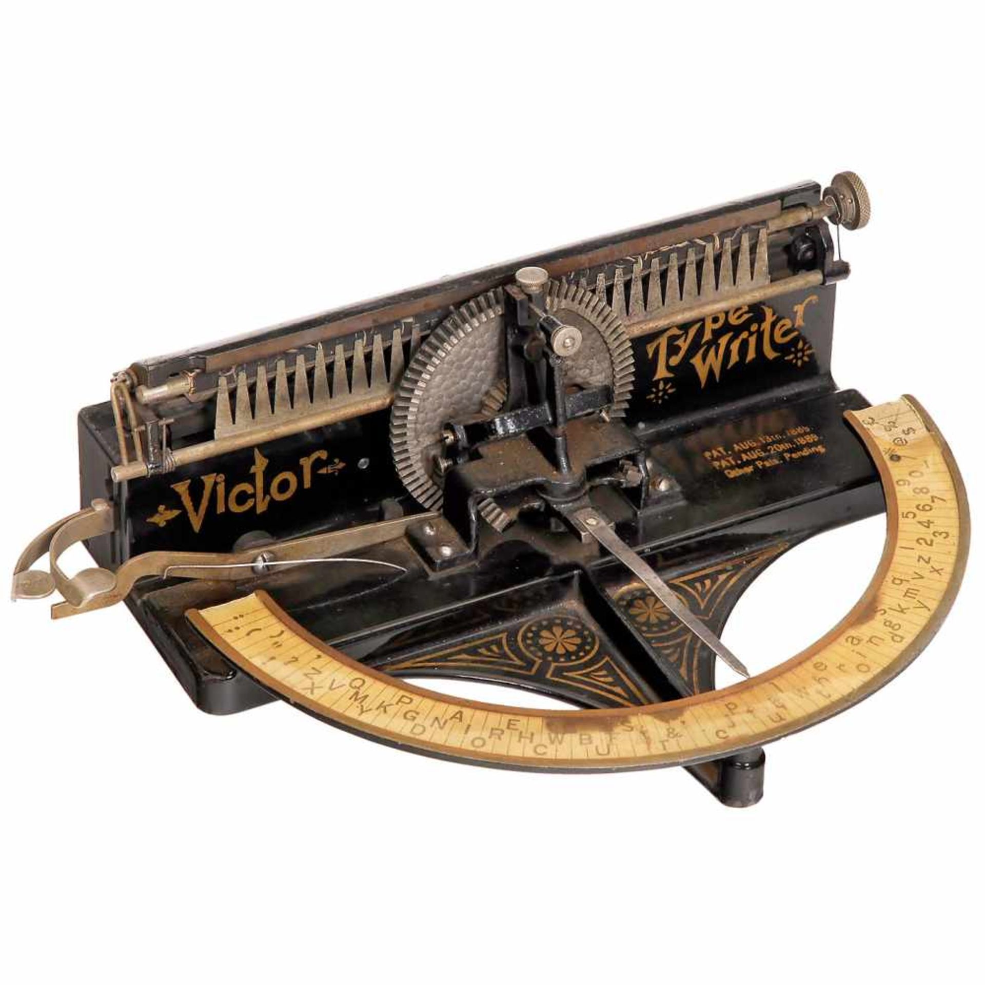 Victor Index Typewriter, 1889Manufactured by Tilton Manufacturing Company, Boston, serial no.