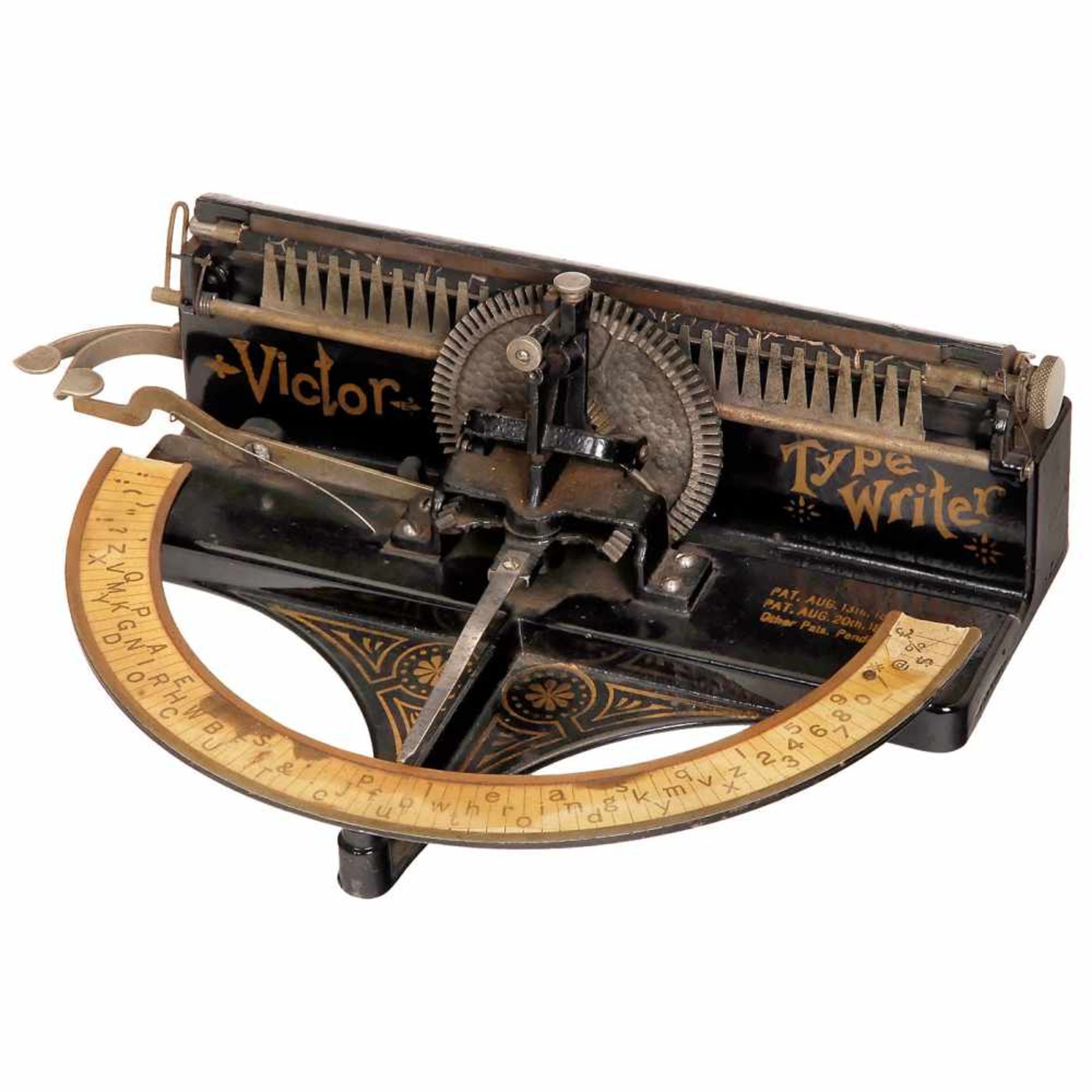 Victor Index Typewriter, 1889Manufactured by Tilton Manufacturing Company, Boston, serial no. - Bild 2 aus 2