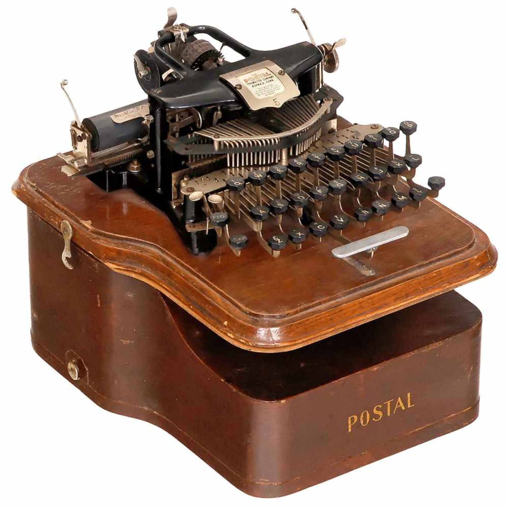 3 American Typewriters1) Postal Mod. 5, 1904, typewheel machine, invented by William P. Quentell and - Bild 3 aus 3