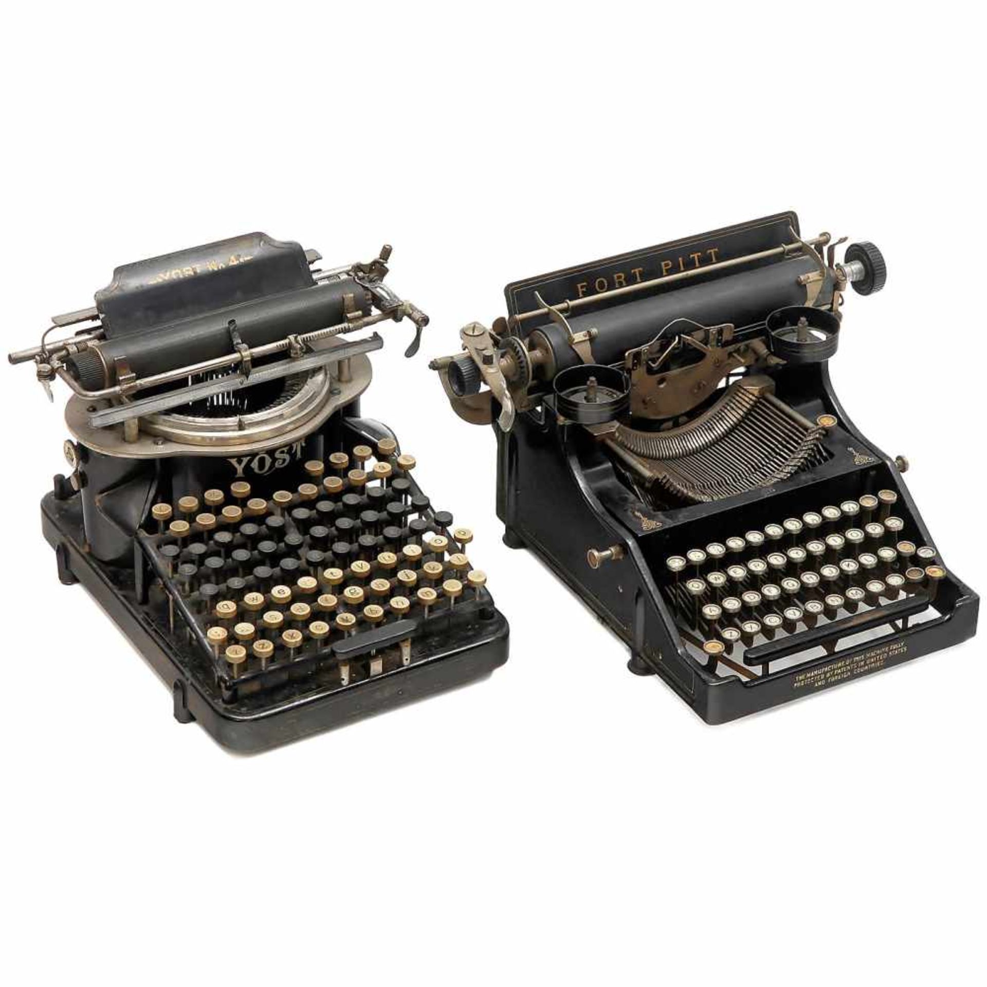 3 American Typewriters1) Made by the Pittsburg Writing Machine Company, Pittsburgh. Fort Pitt ( - Bild 2 aus 3