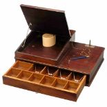 The Sundstrand Speed Cash Register, c. 1890Wood, writing desk with storage compartment, money
