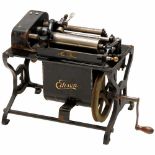 Edison Shaving Machine, c. 1905For shaving down existing grooves on brown wax cylinders for re-