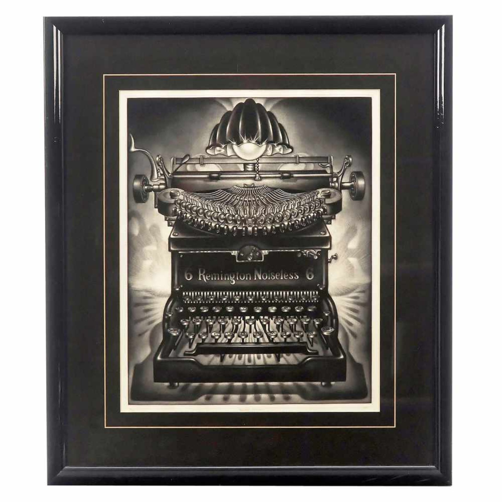 Etching "Remington Noiseless" by Carol Wax, 1986Mezzotint, no. 44 of 75, lower right with signature,