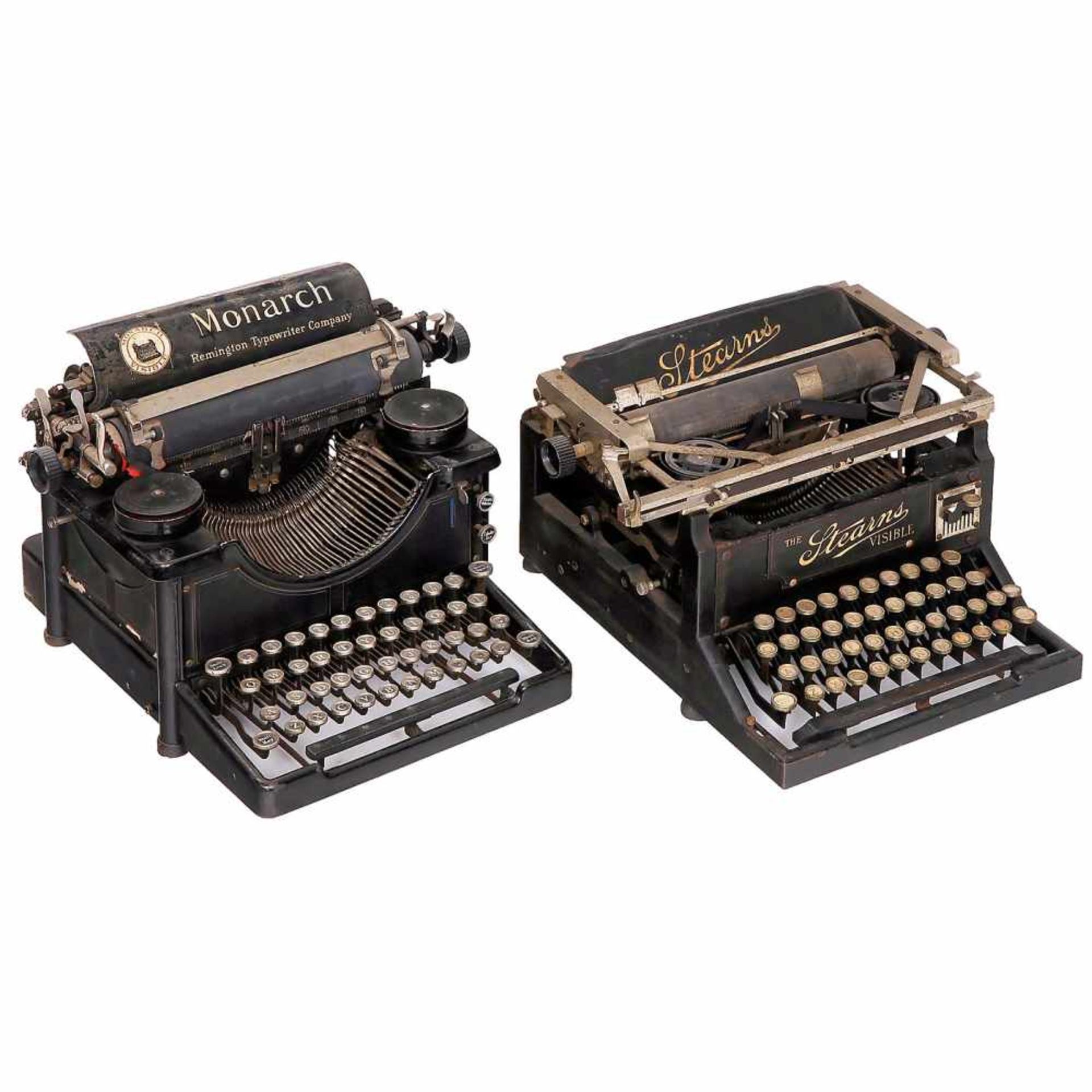 3 American Typewriters1) Postal Mod. 5, 1904, typewheel machine, invented by William P. Quentell and - Bild 2 aus 3