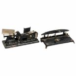 2 Office Antiques, c. 19051) No. 2 Standard Punch Press, Boorum & Pease, cast iron. - And: 2) The