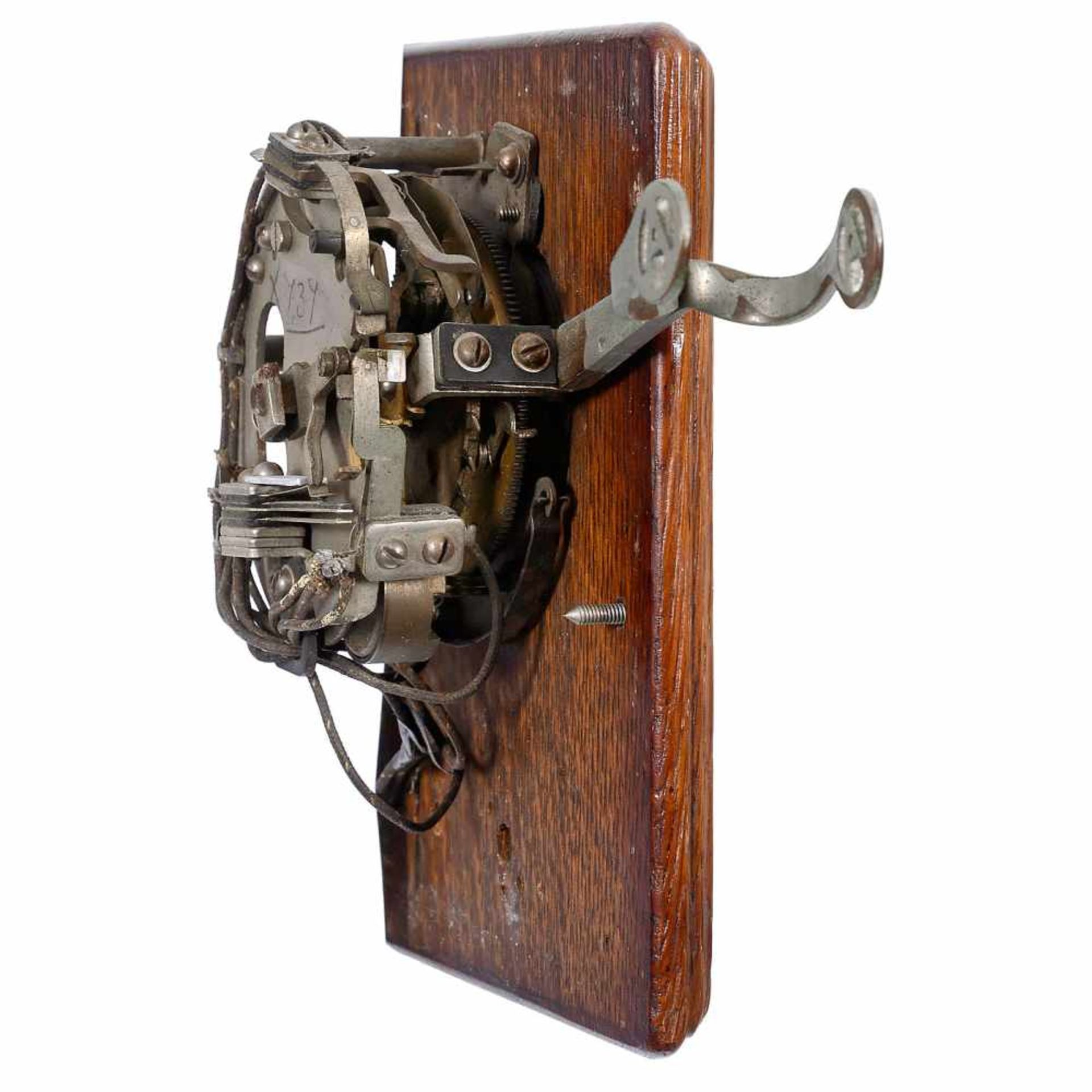 Antique American Dial Wall Phone, c. 1905Strowger Automatic Electric Company, Chicago. Unique - Bild 2 aus 2