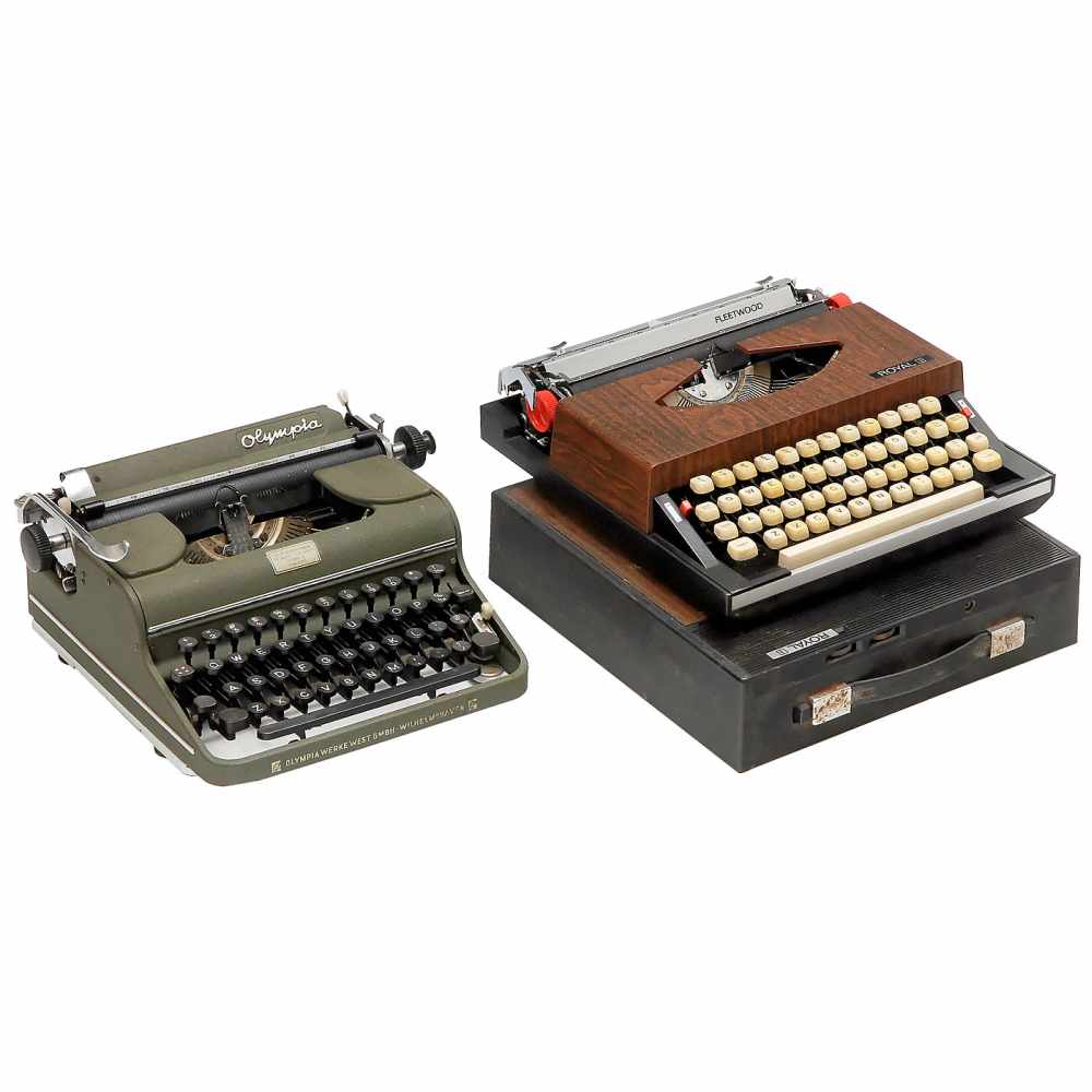 6 Portable Typewriters1) Olivetti Valentine, Italy, red, with case. - 2) Remington Ten Forty, Made - Bild 4 aus 4