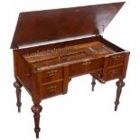 Writing Desk with Harp Barrel Piano by Andersson, c. 1900Made by Gebr. Andersson, Näshult, Sweden.