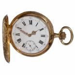 18 K Gold Pocket Watch by Dubois, c. 1885Geneva, Switzerland. No. 72950, spring cover, crown-