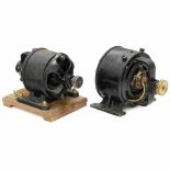 2 Electric Motors, c. 19201) Zeiss Ikon Dresden. 200-230 V, 1/5 hp, for driving projectors. - And: