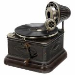 Nirona Gramophone, c. 1925German gramophone by Nirona-Werke Nier & Ehmer, Beierfeld. Tin case,