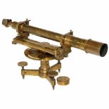 French Brass Surveying Level by Brosset, c. 1860Signed: "Brosset Fre.s, 22, R. des Francs Bourgeois,