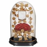 Musical "Globe de Mariage" (Glass Marriage Dome), c. 1900France, with beveled glass mirrors, pressed