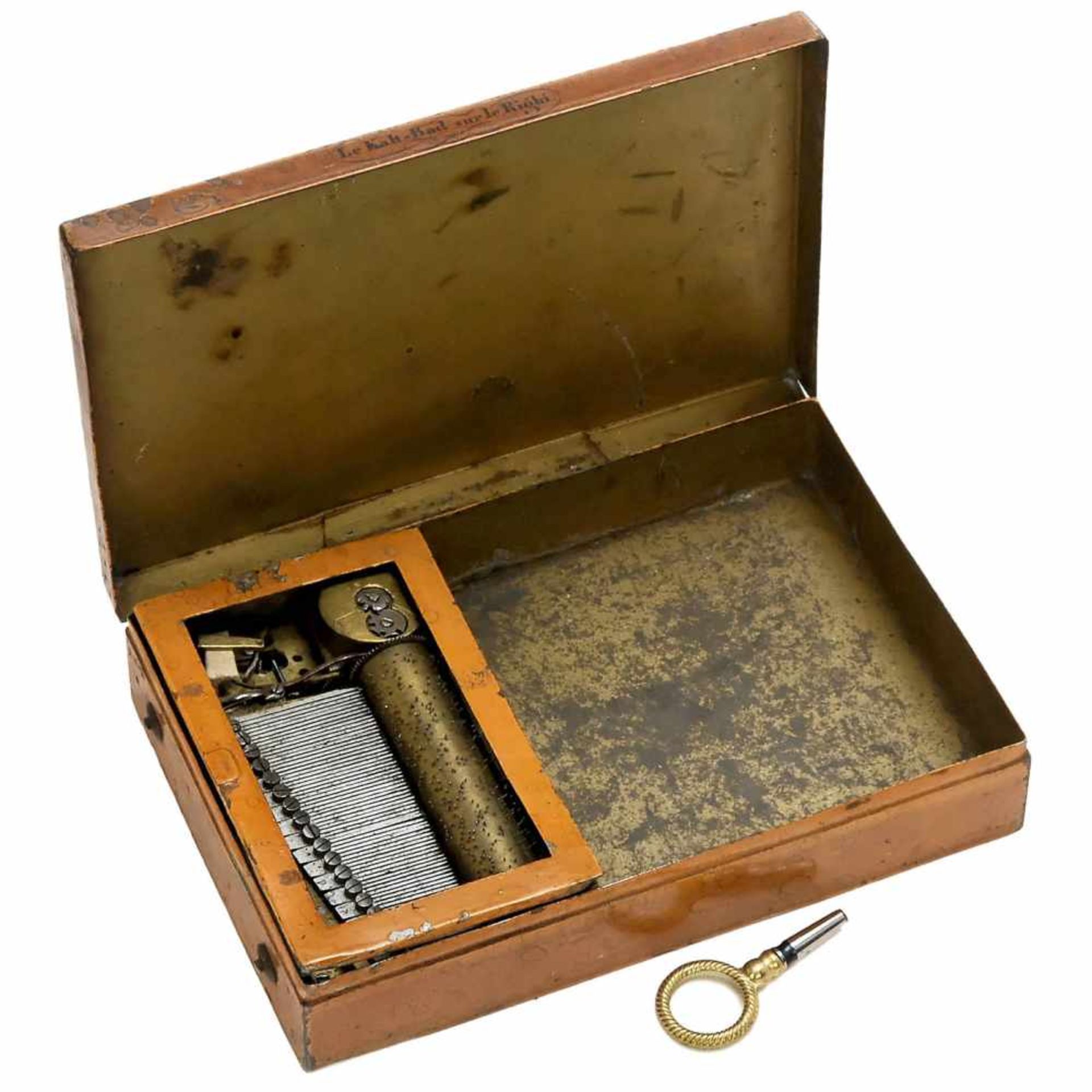 Musical Tobacco Box Souvenir of "Le Kalt-Bad sur le Righi", c. 1840No. 319, playing two airs, with - Bild 2 aus 3