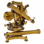 French Brass Theodolite by Brunner, c. 1880Signed: "Brunner Frères à Paris", original lacquered