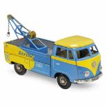 VW-Bus "Service" Tow Truck by Tippco, c. 1955Nuremberg, TCO-020, lithographed tin, friction-drive