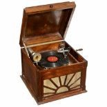 Pathé Janus Gramophone, c. 1915Paris. With 2 pick-ups (sapphire and steel needle), for vertically