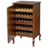 Phonograph Cylinder Cabinet, c. 1905Oak, 5 drawers, for 100 cylinders, size 19 1/3 x 18 ½ x 33 in.