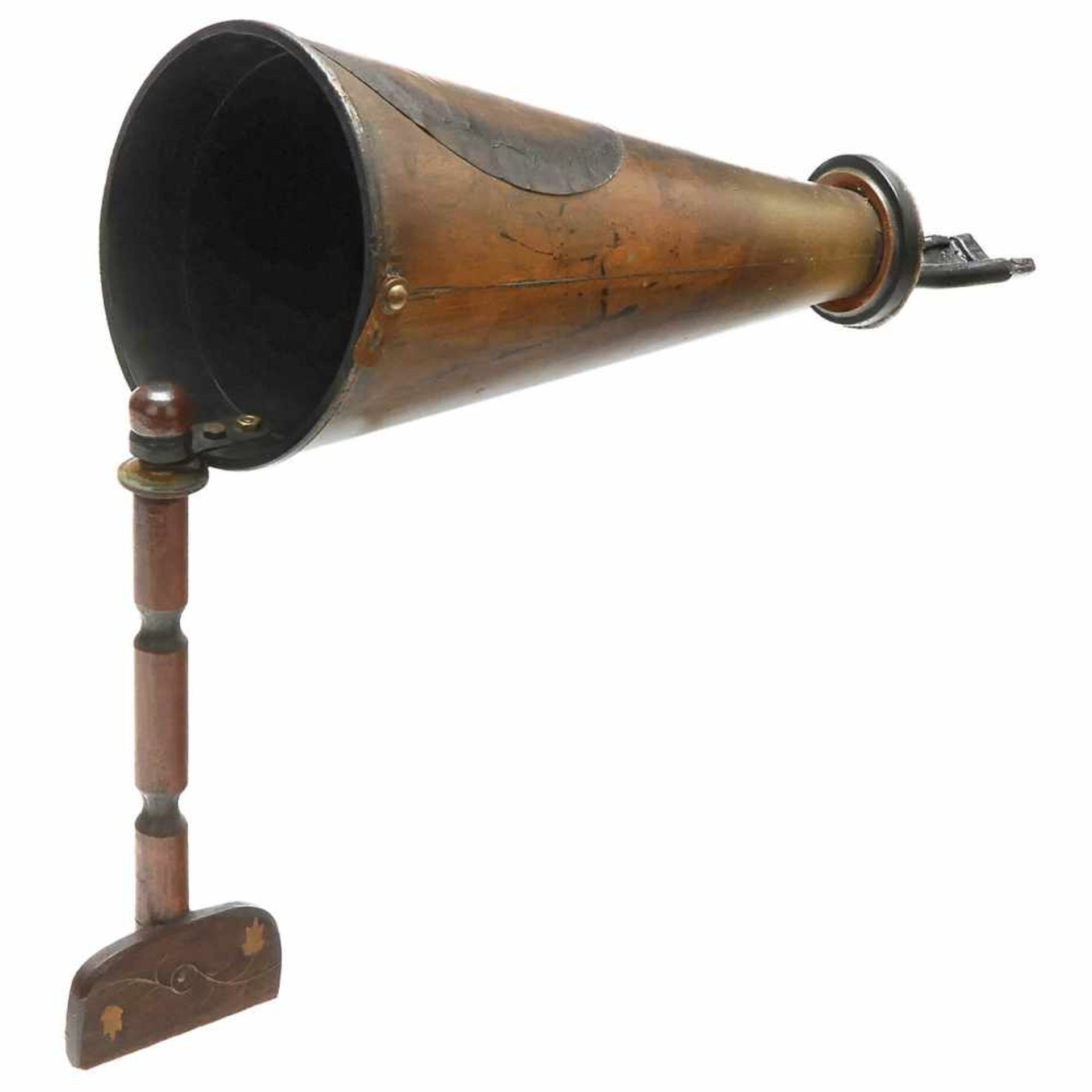 Pet-O-Fone Portable Gramophone, c. 1925A very curious construction, with additional horn. With an - Bild 3 aus 3