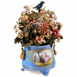 Automaton Singing Bird Jardinière by Blaise Bontems, c. 1890Bird with iridescent blue, green and