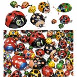 40 Ladybird Tin Toys, c. 1960Lithographed tin, spring or friction drive, made in Germany, France