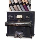 Steck Pianola-Piano, c. 1914Made by Steck Piano-Fabrik, Gotha, Germany. For 65-note rolls, foot-