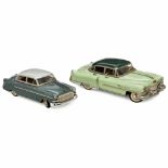 2 Gama Friction-Drive Tin Toy Cars, 1950s1) Cadillac Sedan, length 12 ¼ in. - And: 2) Opel