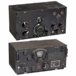 2 American Communication Receivers1) Federal DX - Type 58, 4 tubes, broadcast, battery, for external