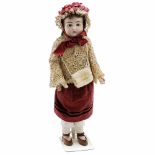 Bisque Doll by Kestner with Lady Body, c. 1910Incised "192 9", with pale bisque and even coloring,