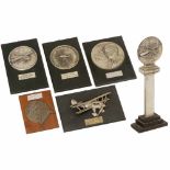 5 Commemorative Plaques and 1 Trophy, 1937-441) Zum Andenken Uffz.-Korps Flg Bildschule Hildes-