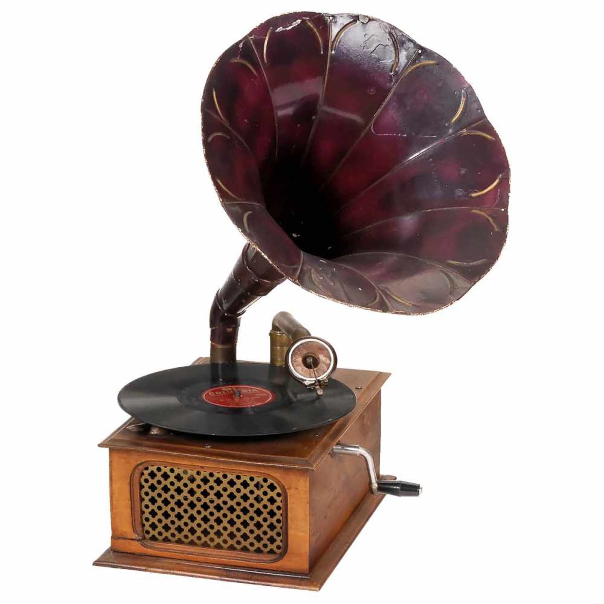 Perfectaphone Gramophone, c. 1910Constantin Furne, Paris. Walnut case, Perfectaphone Concert