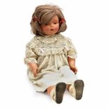 Rare "Madame Hendren" Phonograph Doll, c. 1922 29 in. high, with integrated phonograph by Averill