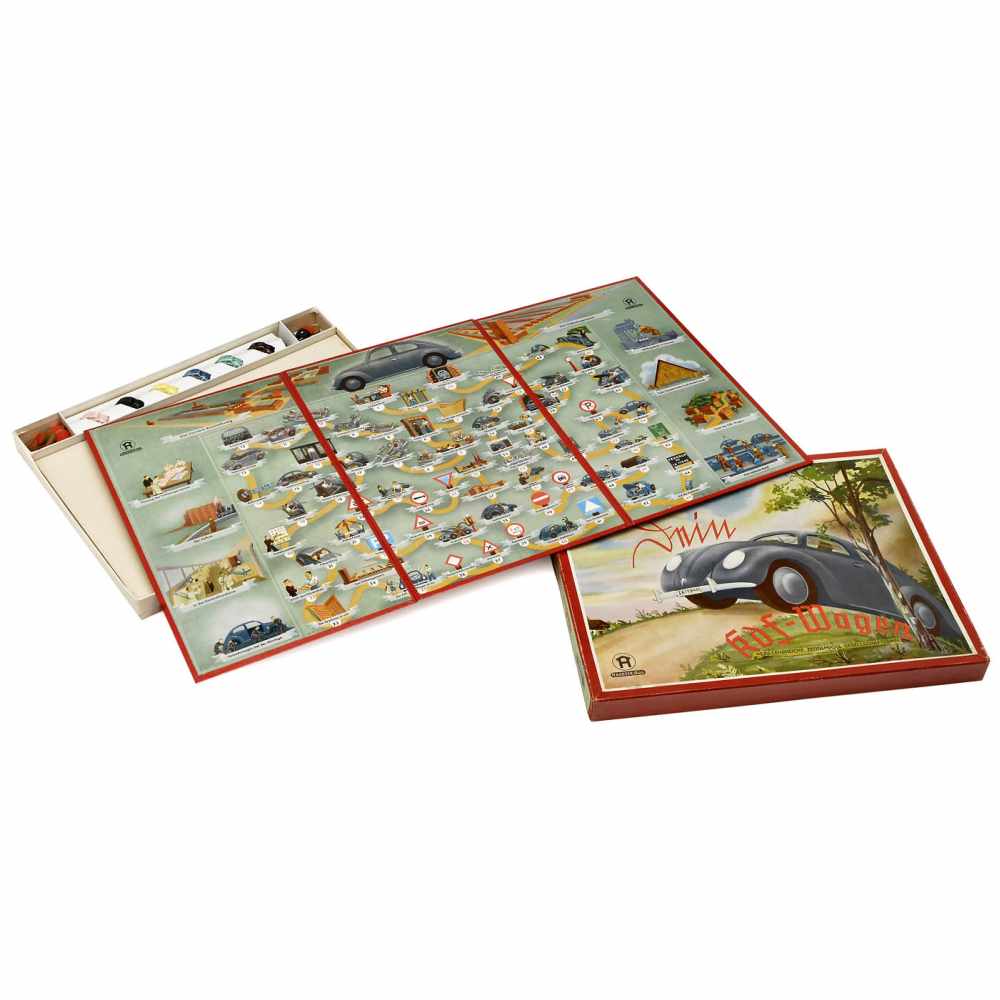 Hausser Board Game "Dein KdF-Wagen", 1938German roll-and-move game, designed for the promotion of